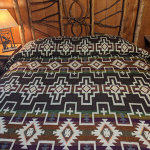 Aztec temple alpaca blanket in queen size